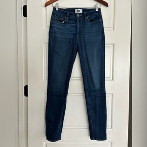 PAIGE dark wash skinny jeans